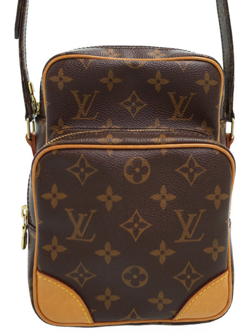 Louis Vuitton Monogram Amazon Shoulder Bag Canvas Leather Brown